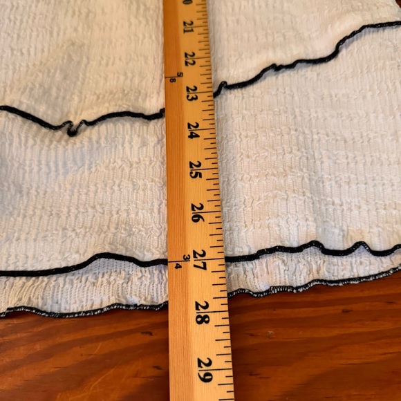 Creation White Black Textured Knit 3/4 Sleeve Top Size 2X NWT - Picture 8 of 11